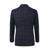 De Petrillo Single-Breasted Checked Virgin Wool Suit in Blue. Exclusively Made for Sartale - SARTALE