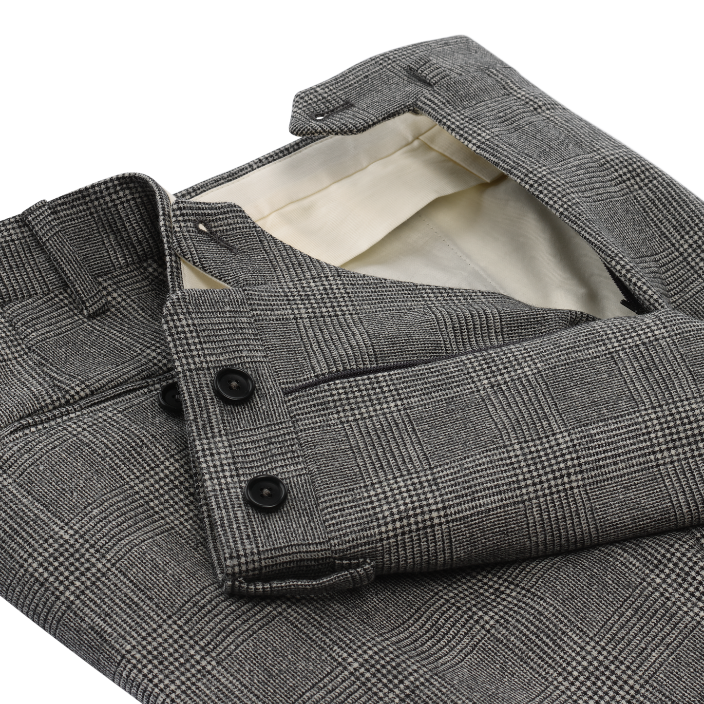 De Petrillo Single-Breasted Prince of Wales Virgin Wool Suit in Grey. Exclusively Made for Sartale - SARTALE