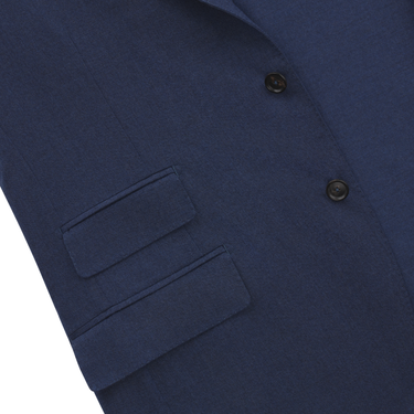 De Petrillo Single-Breasted Classic Virgin Wool Suit in Blue. Exclusively Made for Sartale - SARTALE