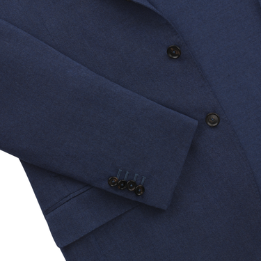 De Petrillo Single-Breasted Classic Virgin Wool Suit in Blue. Exclusively Made for Sartale - SARTALE
