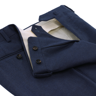 De Petrillo Single-Breasted Classic Virgin Wool Suit in Blue. Exclusively Made for Sartale - SARTALE