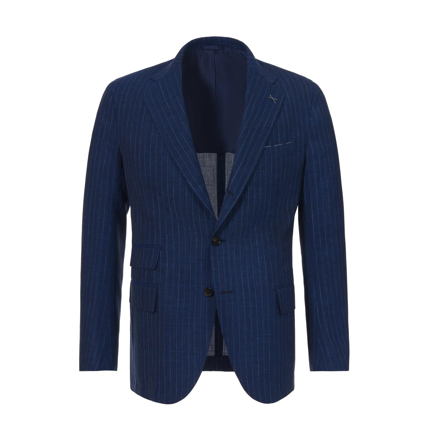 Single-Breasted Wool-Blend Suit in Royal Blue