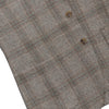 Einreihige Jacke aus Wollmischung in hellbraunem Karo