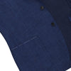 Einreihige Jacke aus Woll-Seiden-Gemisch in Königsblau Melange