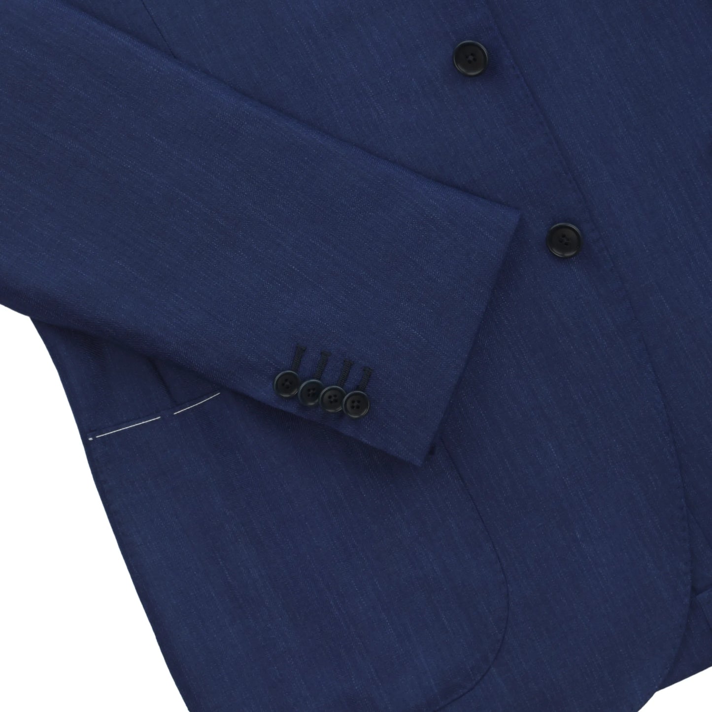 Einreihige Jacke aus Wolle-Seide-Gemisch in Königsblau