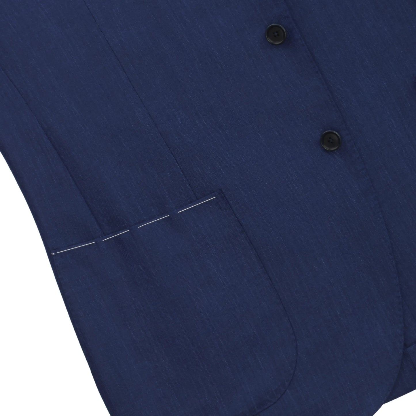 Single-Breasted Wool-Silk Blend Jacket in Royal Blue