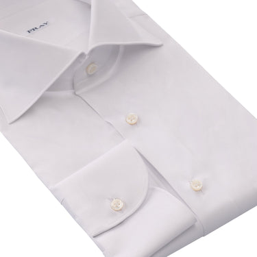 Fray Cotton-Blend White Shirt - SARTALE
