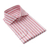 Fray Cotton Striped Shirt in White and Red - SARTALE