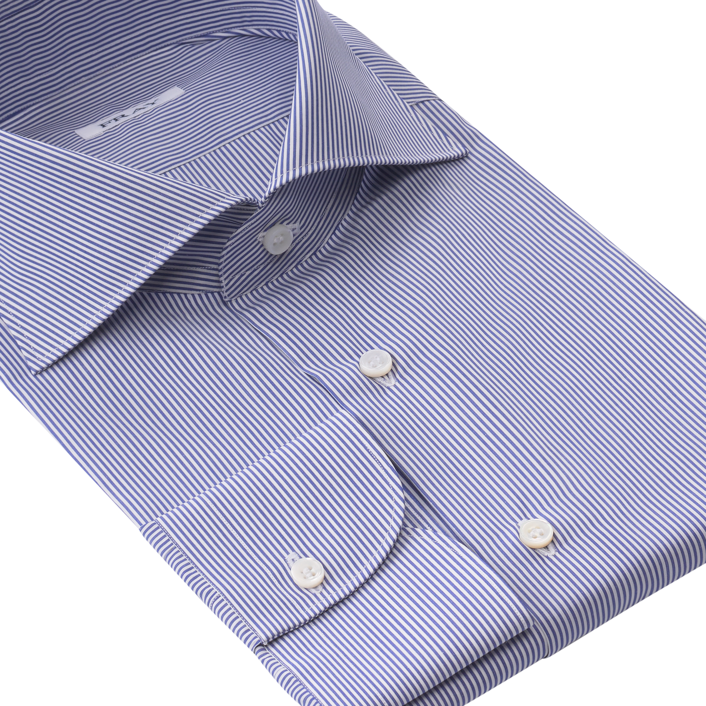 Fray Fine Striped Cotton Shirt in Blue and White - SARTALE