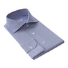 Fray Micro-Stripe Cotton Shirt in Blue - SARTALE