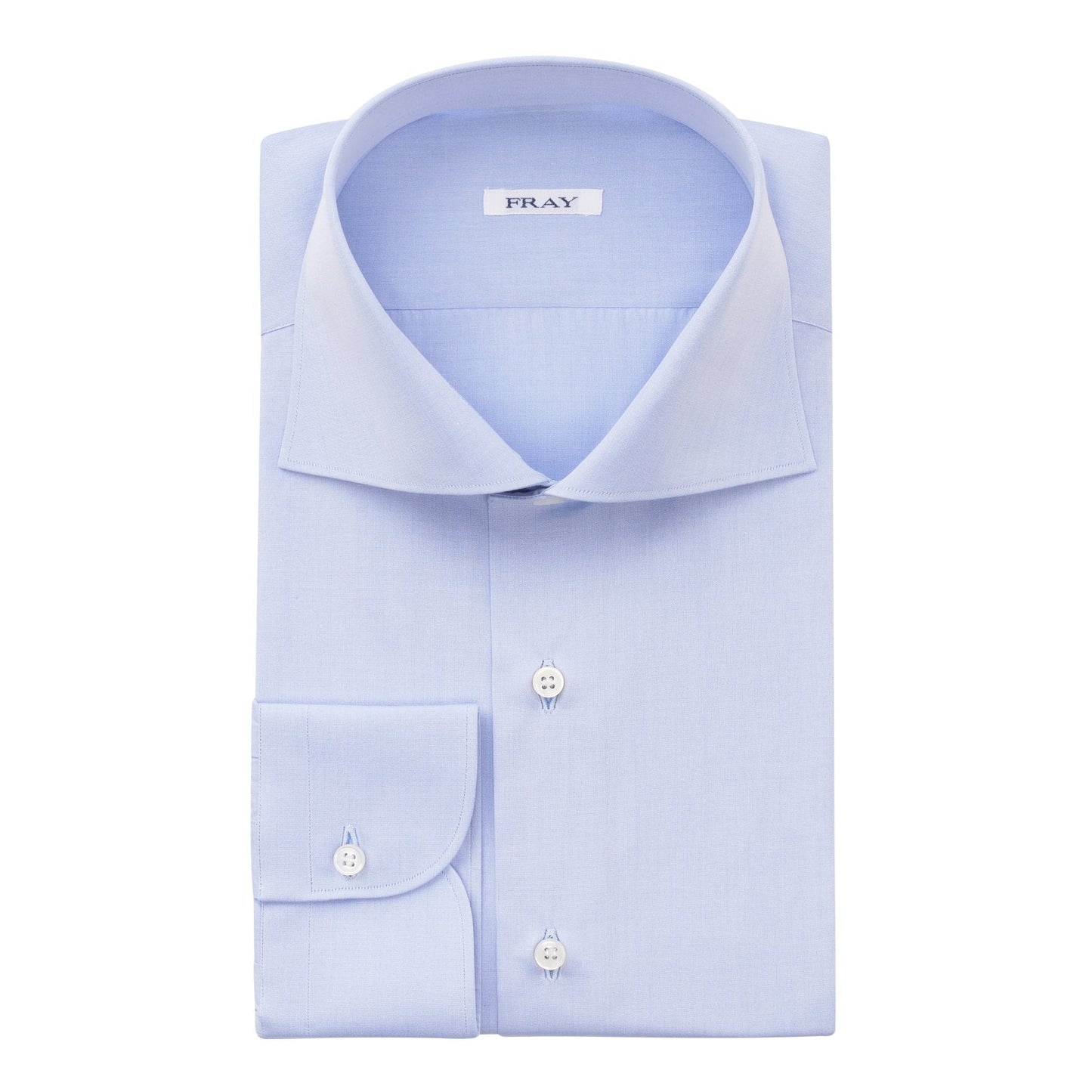 Fray Plain Cotton Shirt in Light Blue - SARTALE