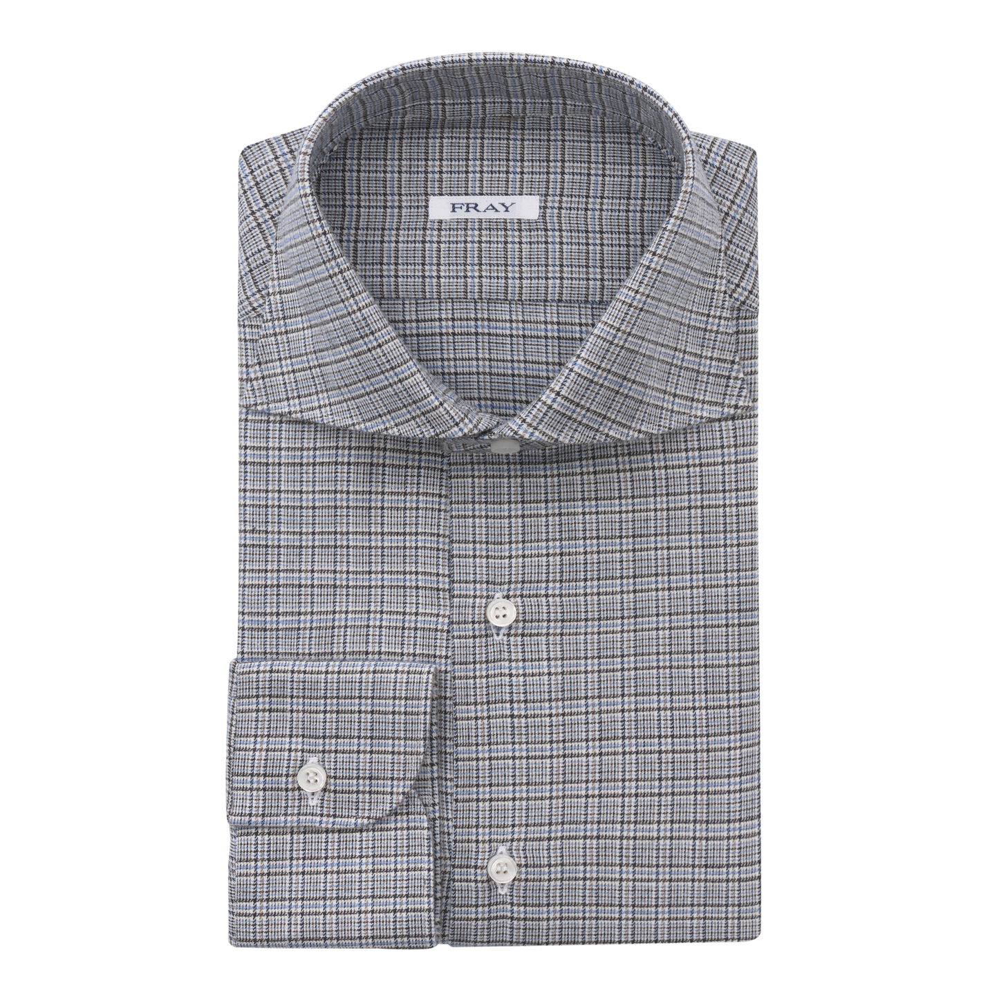 Fray Cotton and Cashmere-Blend Checked Shirt - SARTALE