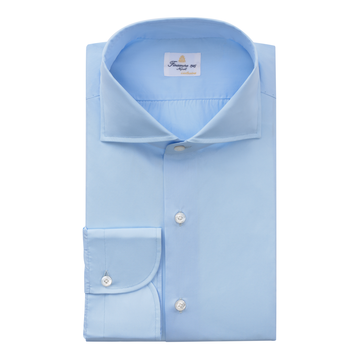 Finamore Finest Alumo-Cotton Shirt in Light Blue - SARTALE
