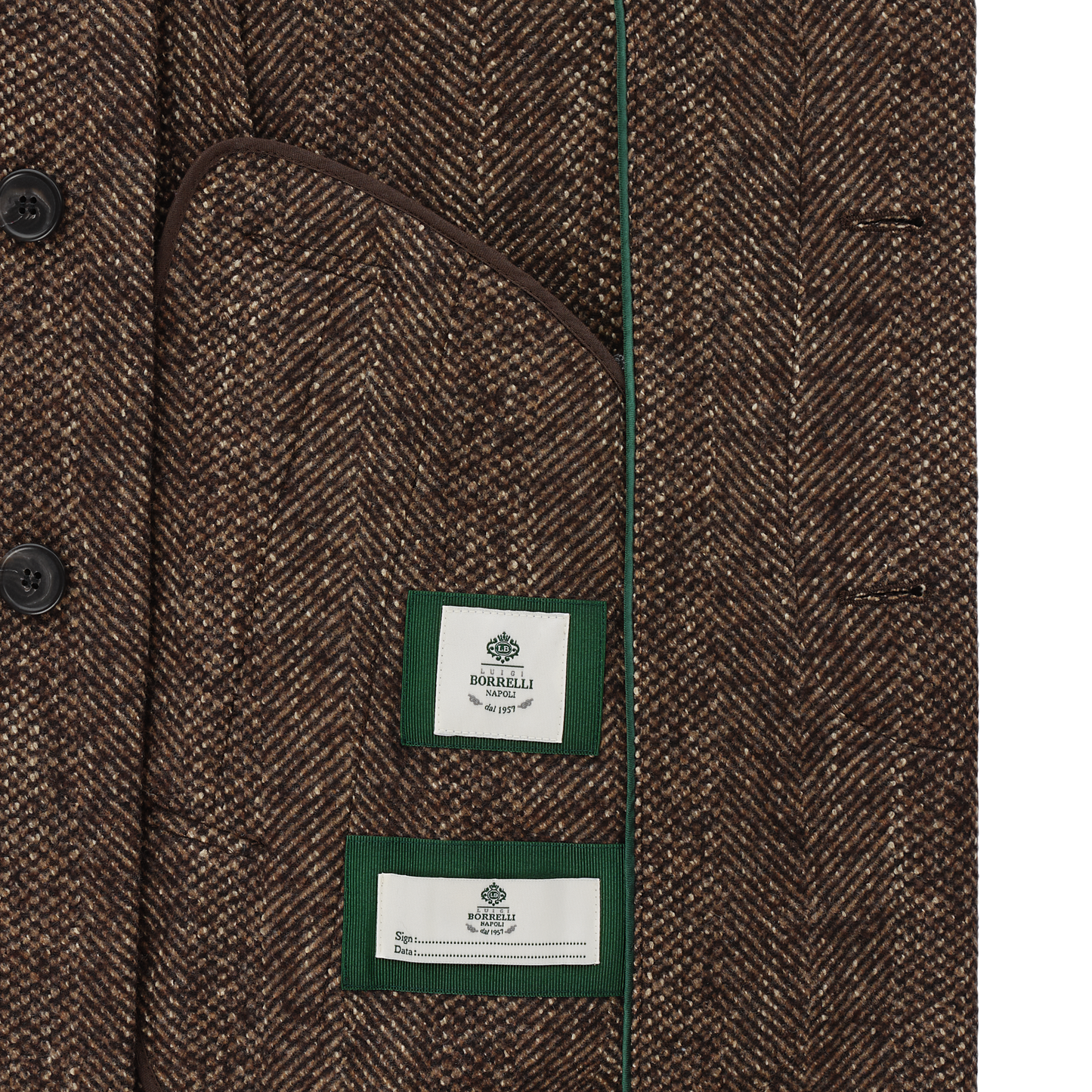 Luigi Borrelli Unstructured Virgin Wool and Silk-Blend Herringbone Coat - SARTALE