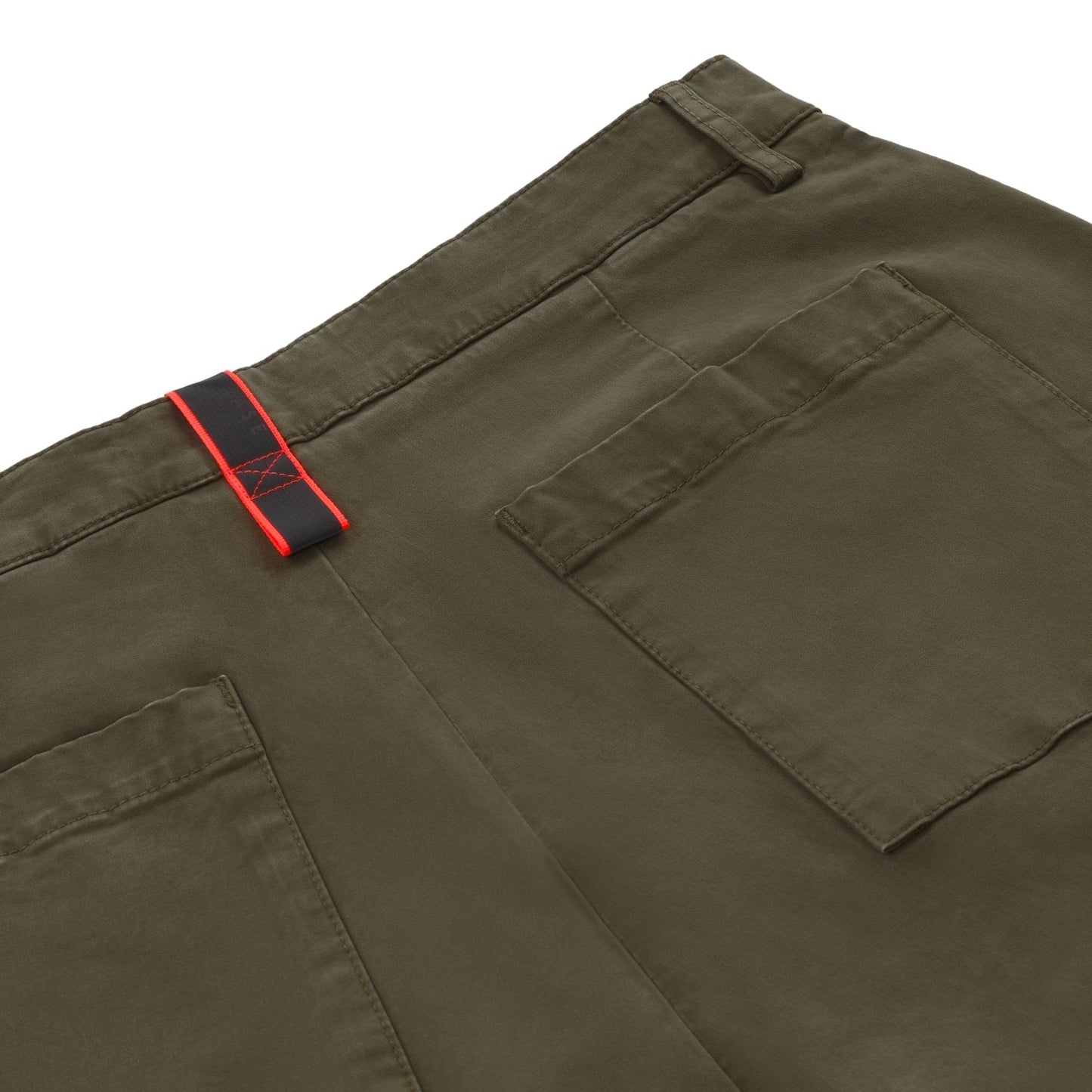 Sease Regular-Fit Cotton Trousers in Military Green - SARTALE