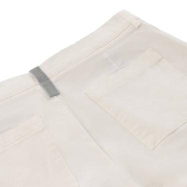 Sease Regular-Fit Cotton Trousers in Off White - SARTALE