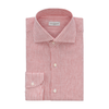 Striped Linen Shirt in Pink and White