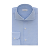 Maria Santangelo Checked Cotton Shirt in Light Blue - SARTALE