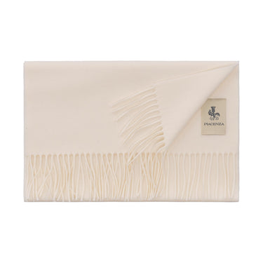 Piacenza Cashmere Fringed Cashmere Scarf in Champagne White - SARTALE