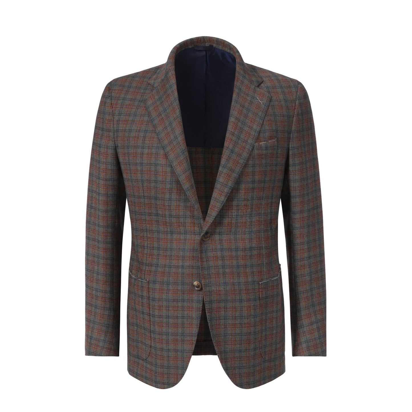 De Petrillo Single-Breasted Checked Wool Jacket. Exclusively Made for Sartale - SARTALE