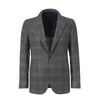 De Petrillo Single-Breasted Glencheck Virgin Wool Jacket in Grey. Exclusively Made for Sartale - SARTALE