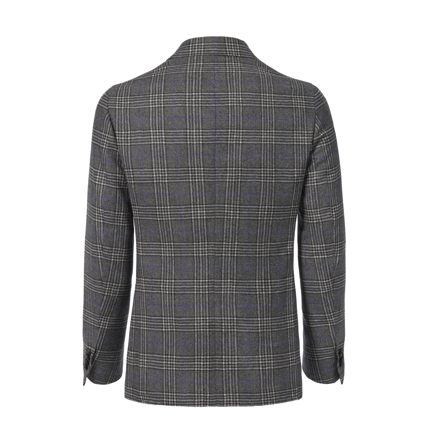De Petrillo Single-Breasted Glencheck Virgin Wool Jacket in Grey. Exclusively Made for Sartale - SARTALE
