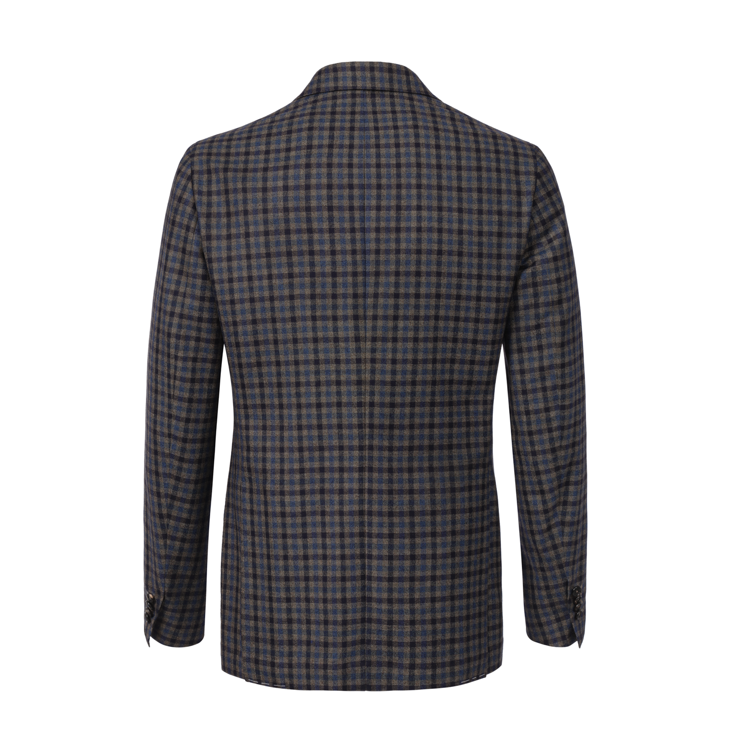 De Petrillo Single-Breasted Club-Check Wool Jacket in Blue. Exclusively Made for Sartale - SARTALE
