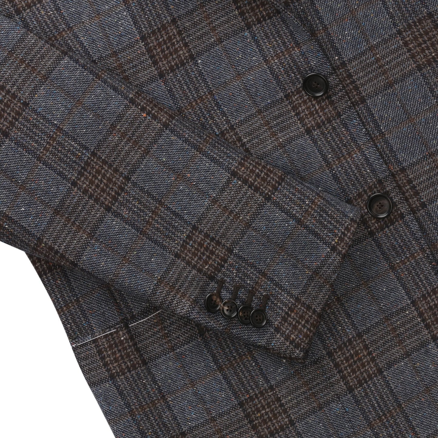 De Petrillo Single-Breasted Glencheck Wool and Silk-Blend Jacket in Light Blue. Exclusively Made for Sartale - SARTALE