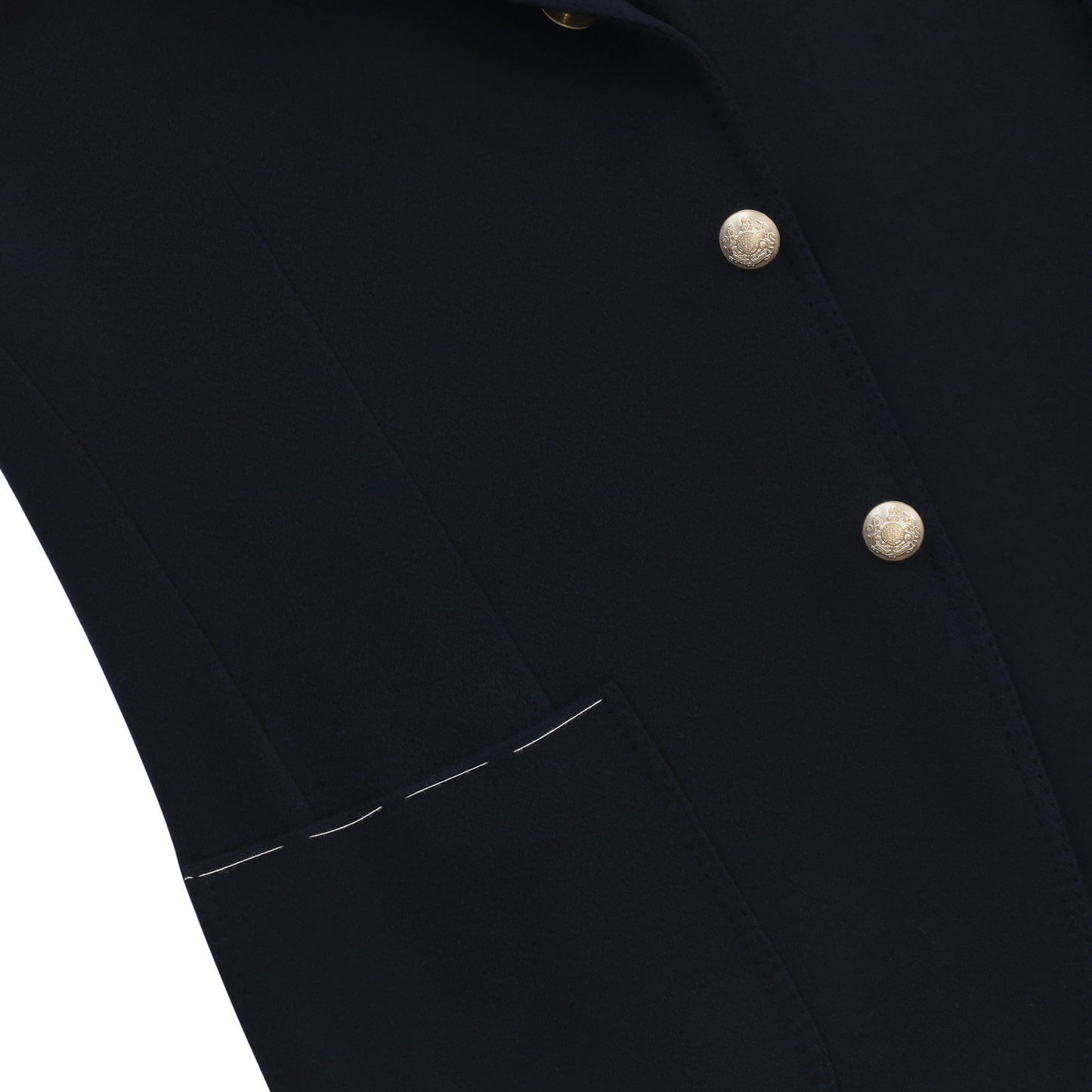 De Petrillo Single-Breasted Cashmere Club Jacket in Dark Blue. Exclusively Made for Sartale - SARTALE
