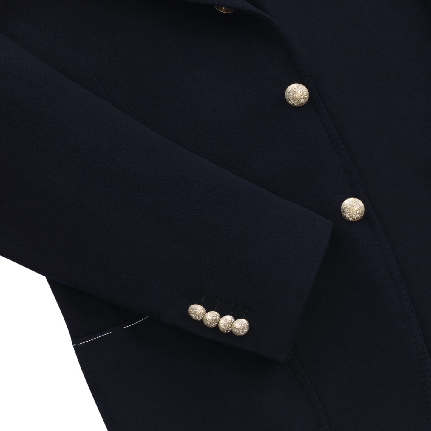 De Petrillo Single-Breasted Cashmere Club Jacket in Dark Blue. Exclusively Made for Sartale - SARTALE