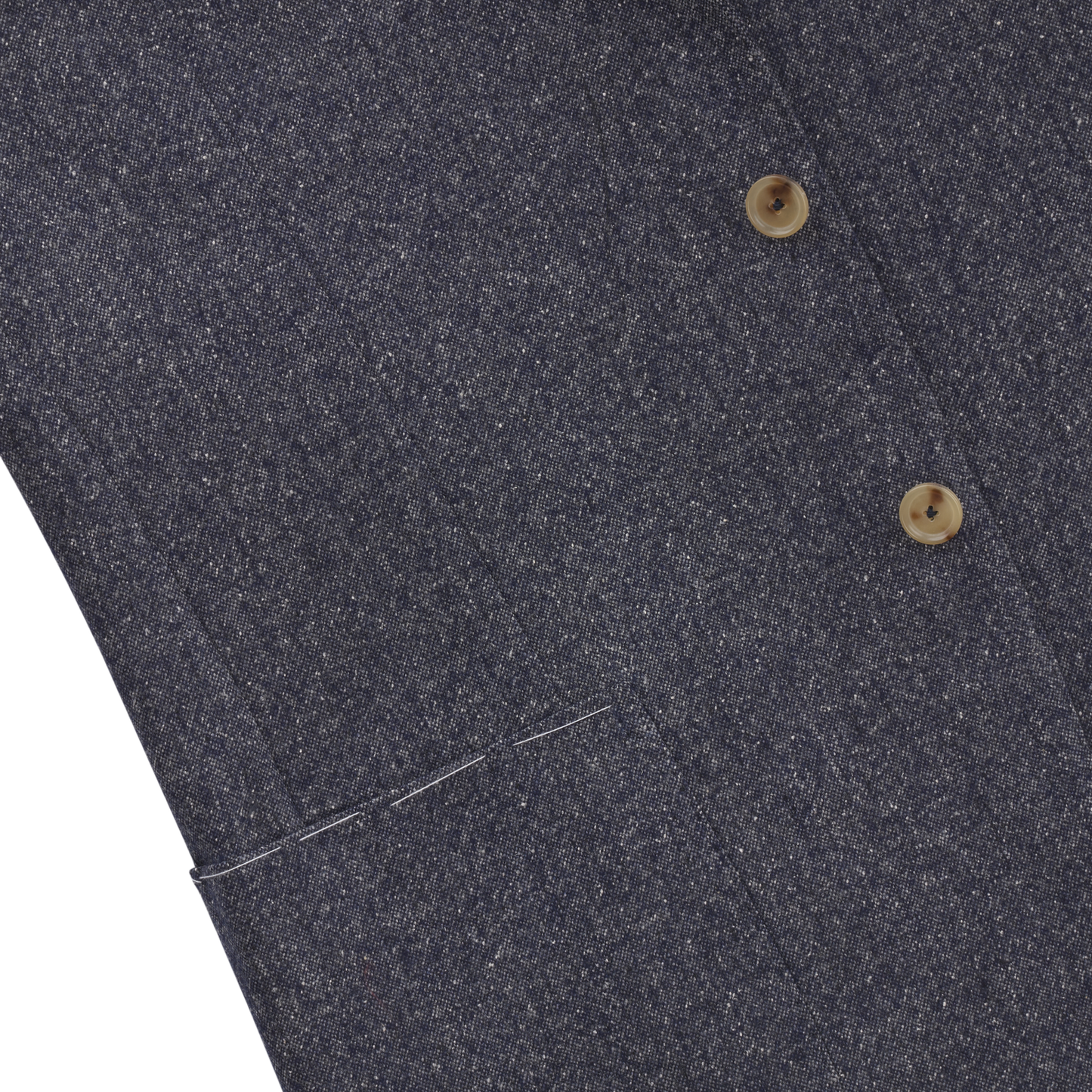 De Petrillo Single-Breasted Wool Jacket in Dark Blue. Exclusively Made for Sartale - SARTALE