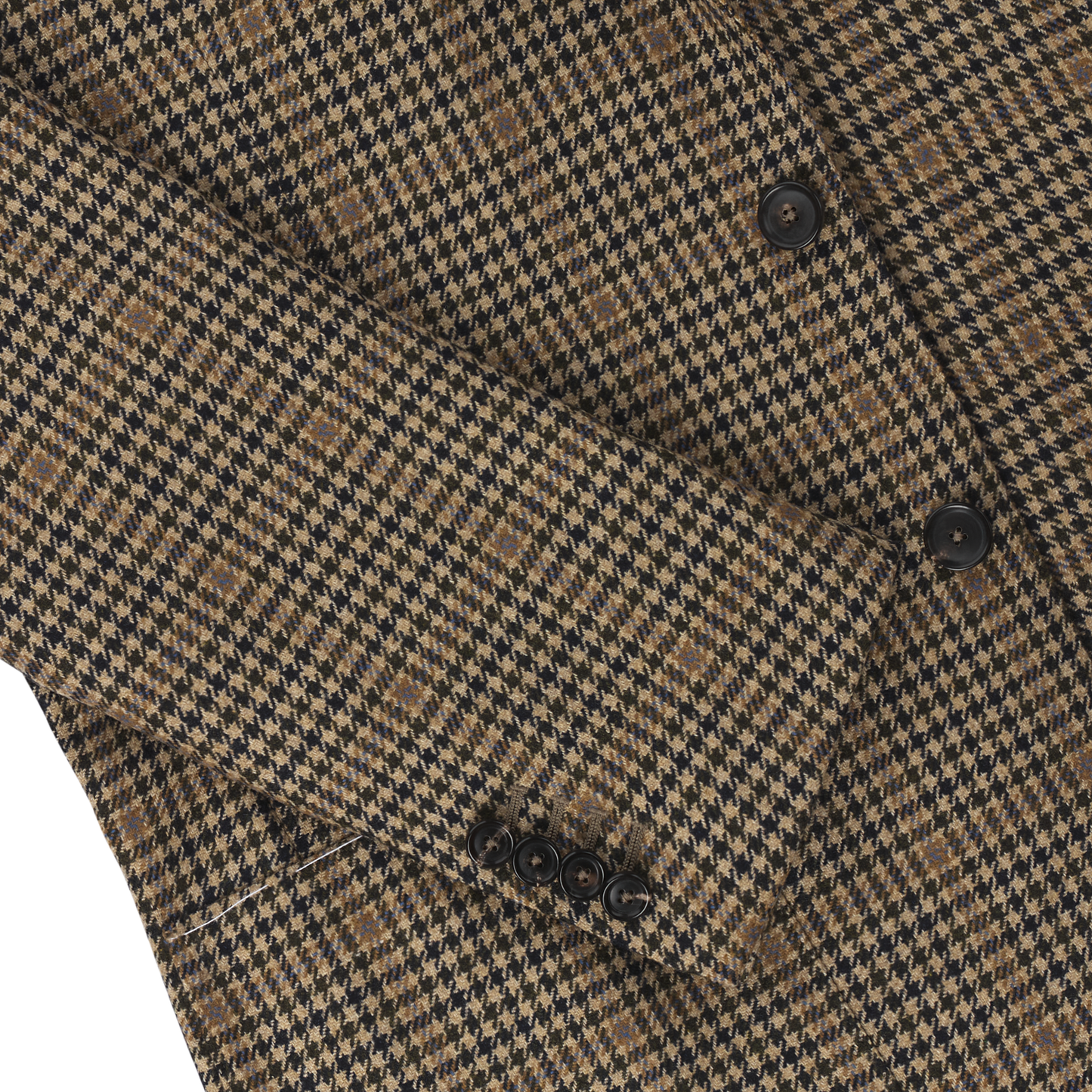 De Petrillo Single-Breasted Houndstooth Wool Jacket in Brown. Exclusively Made for Sartale - SARTALE