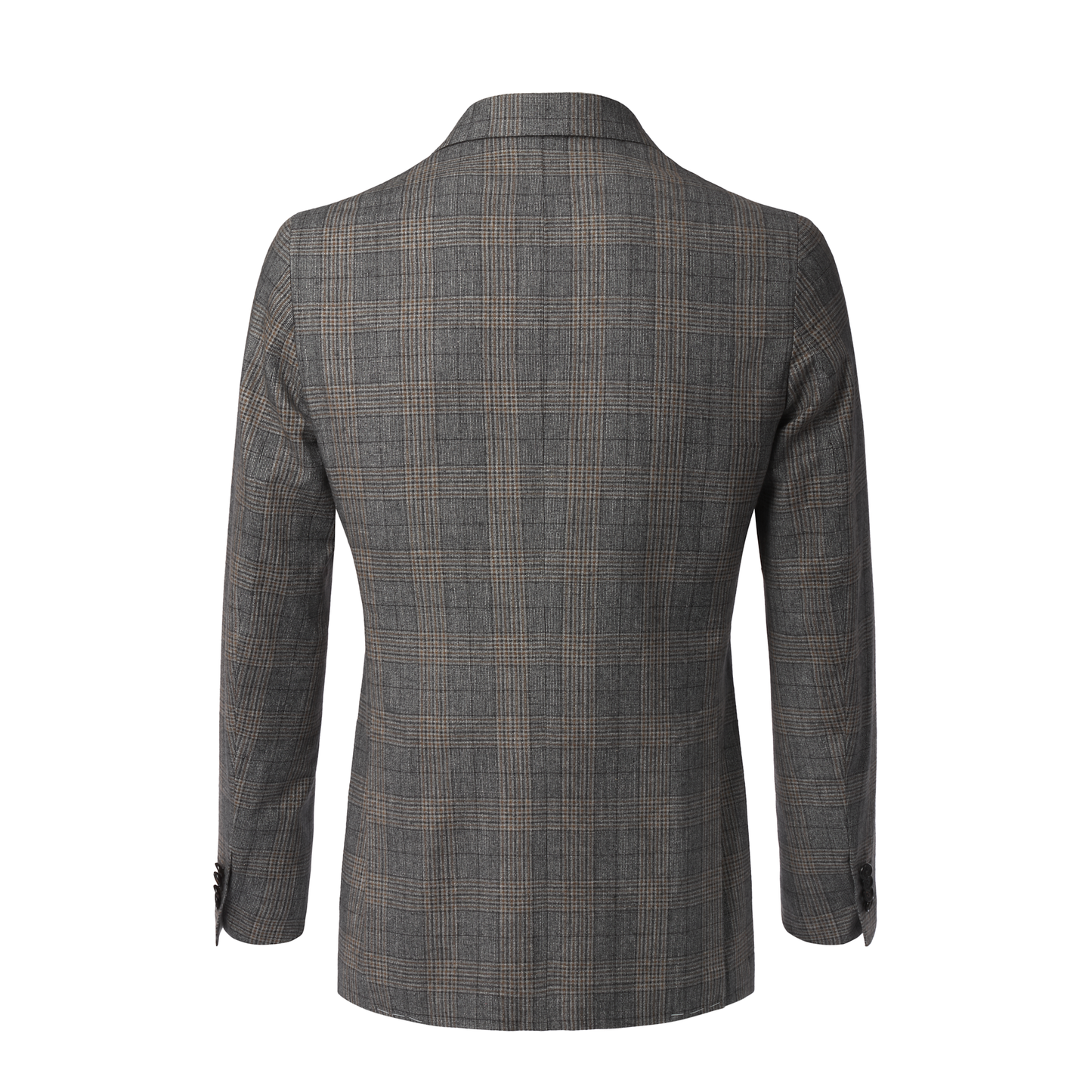 De Petrillo Single-Breasted Glencheck Wool and Silk-Blend Jacket in Light Grey. Exclusively Made for Sartale - SARTALE