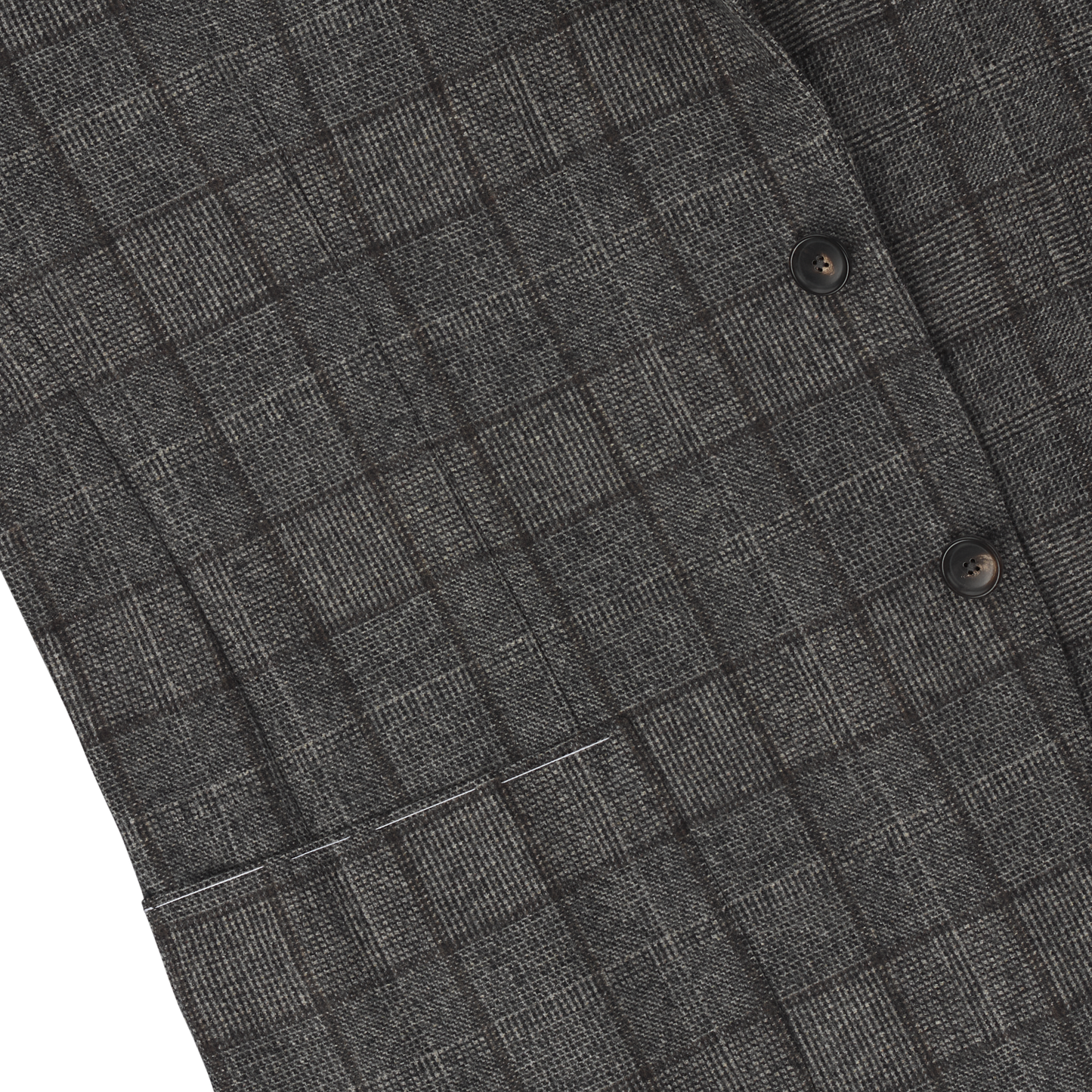 De Petrillo Single-Breasted Checked Wool Jacket in Grey. Exclusively Made for Sartale - SARTALE