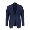 Single-Breasted Wool-Blend Jacket in Blue Melange