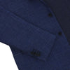 Einreihige Jacke aus Wollmischung in Blau meliert