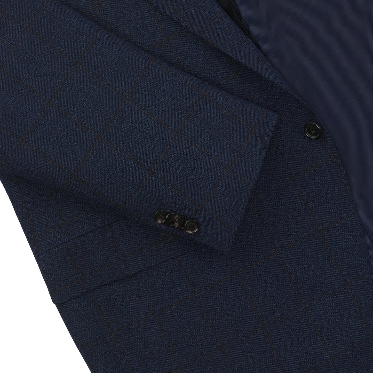 Cesare Attolini Single-Breasted Glen-Check Wool and Cashmere-Blend Suit in Dark Blue - SARTALE