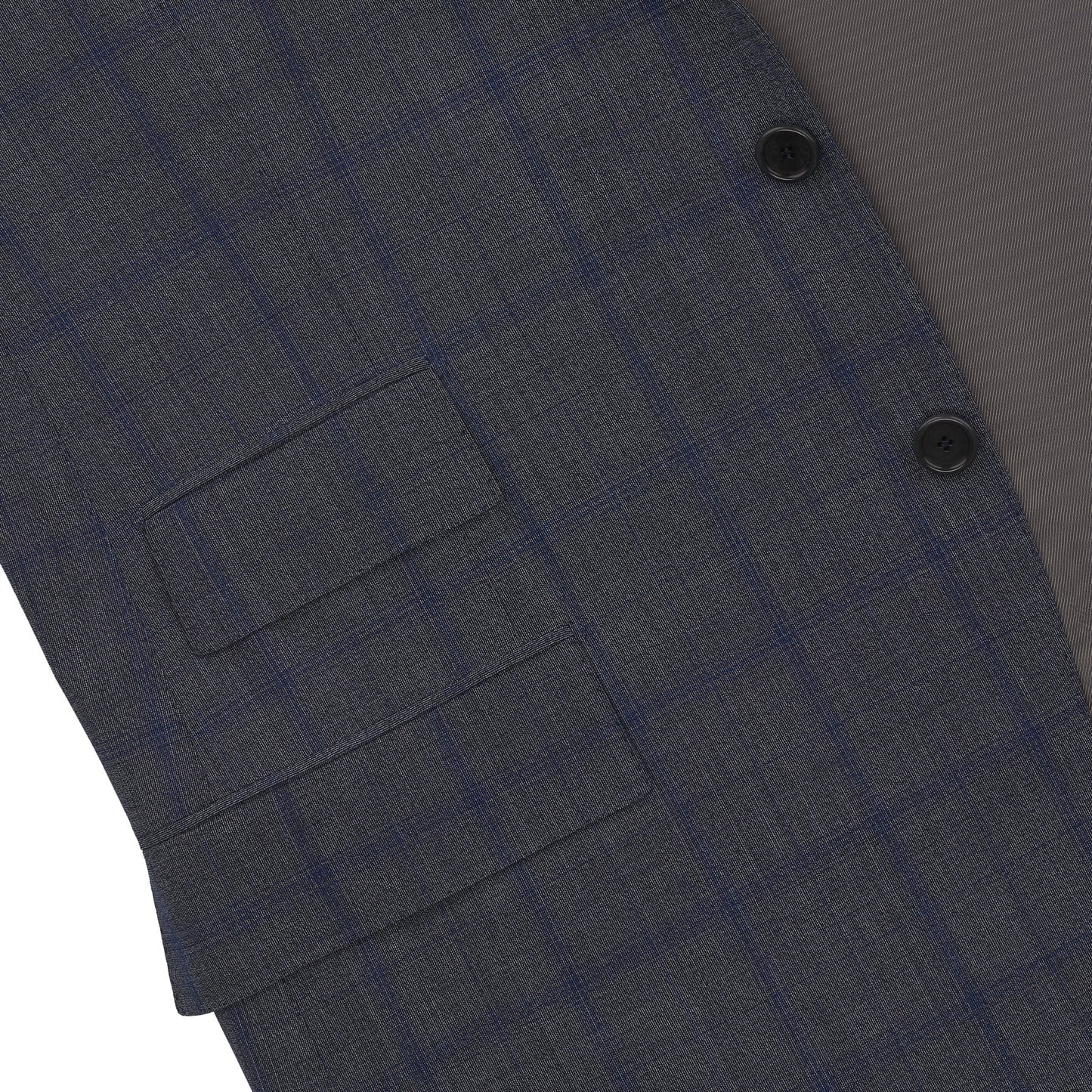 Cesare Attolini Single-Breasted Plaid-Check Wool Suit in Grey - SARTALE