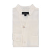 Sease Linen Henley Shirt in White - SARTALE