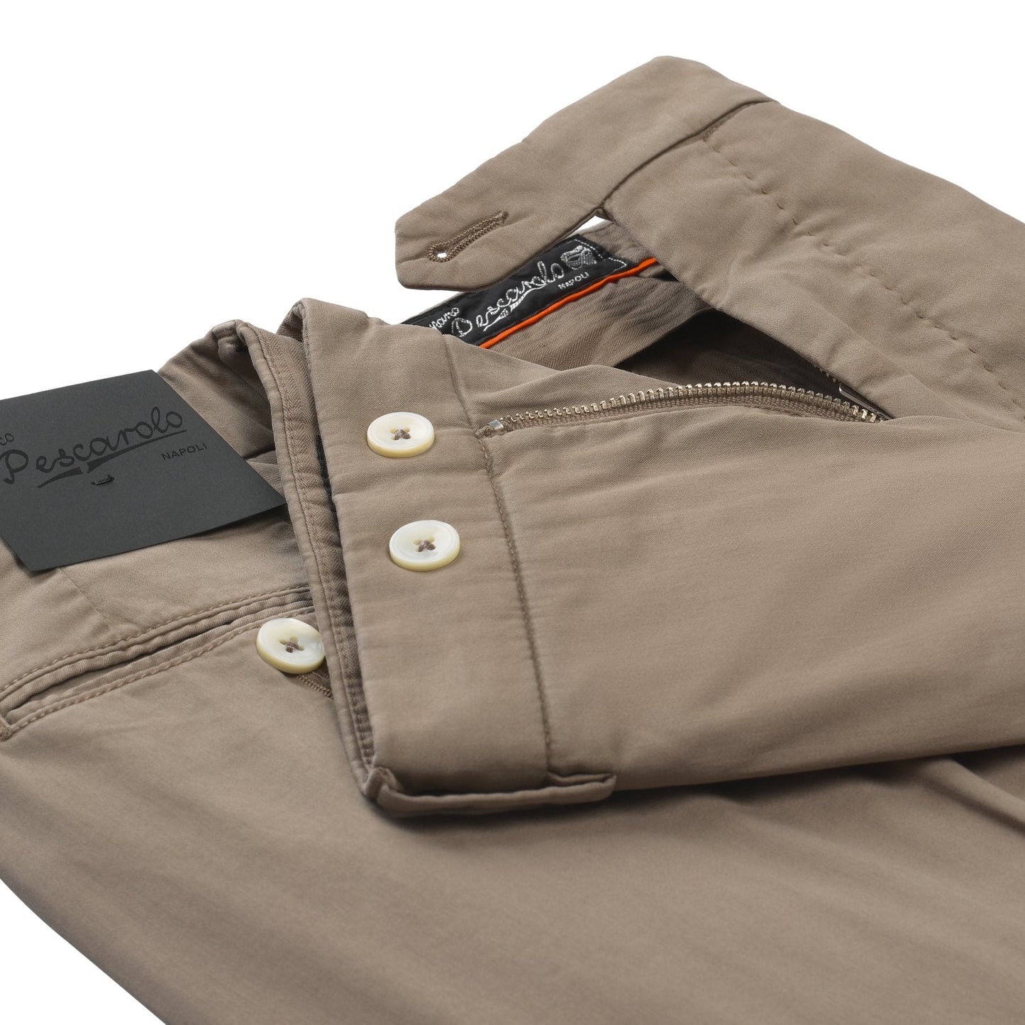 Marco Pescarolo Slim-Fit Cotton-Blend Trousers in Light Brown - SARTALE