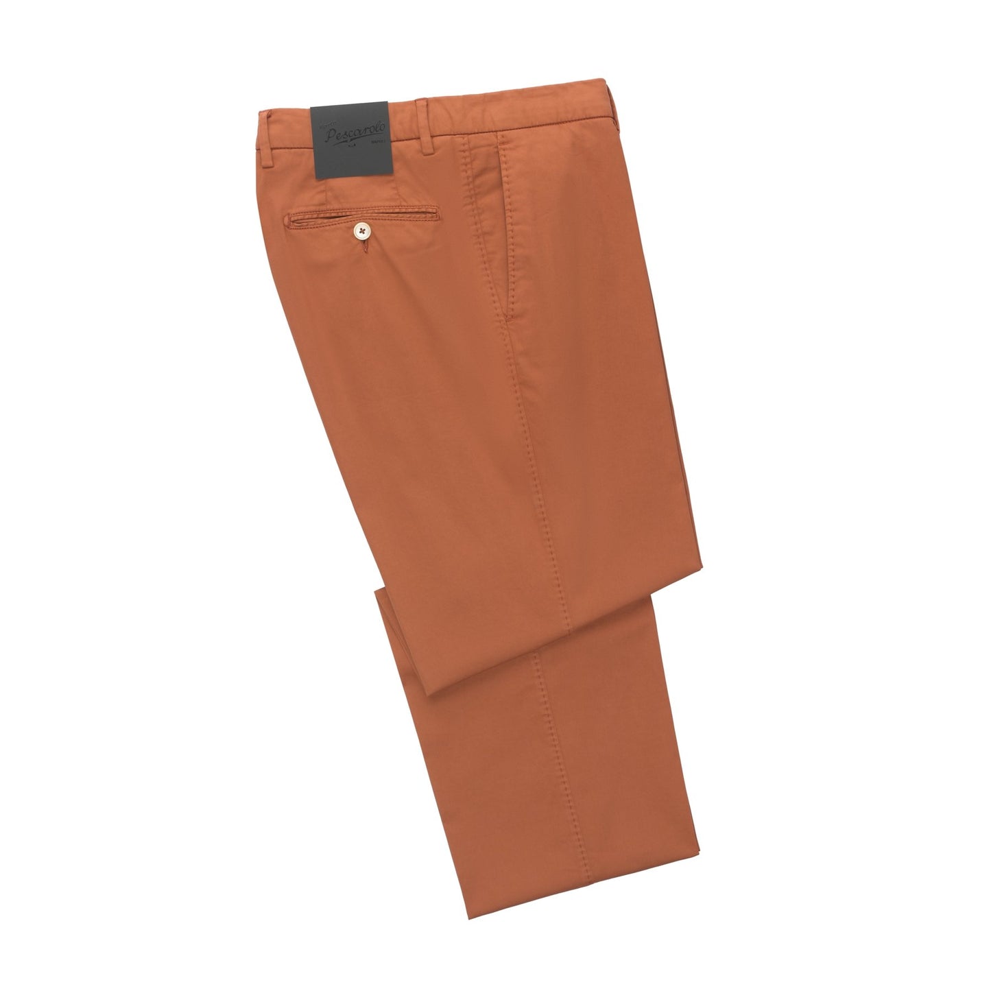 Marco Pescarolo Slim-Fit Cotton-Blend Trousers in Brick Red - SARTALE