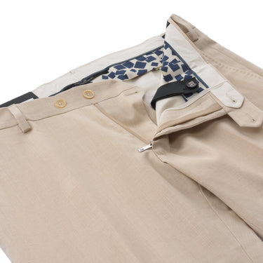 Marco Pescarolo Slim-Fit Virgin Wool, Silk and Linen-Blend Classic Trousers in Light Beige - SARTALE
