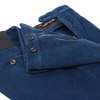 Marco Pescarolo Slim-Fit Velvet Cotton and Cashmere-Blend Trousers in Royal Blue - SARTALE