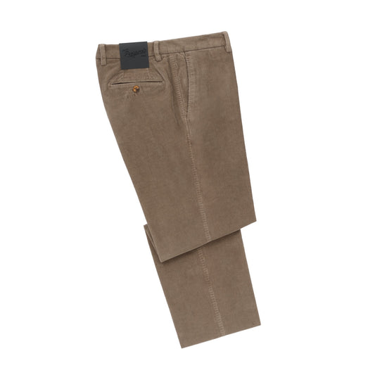 Marco Pescarolo Slim-Fit Velvet Cotton and Cashmere-Blend Trousers in Brown - SARTALE