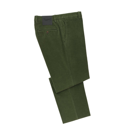 Marco Pescarolo Slim-Fit Velvet Cotton and Cashmere-Blend Trousers in Green - SARTALE