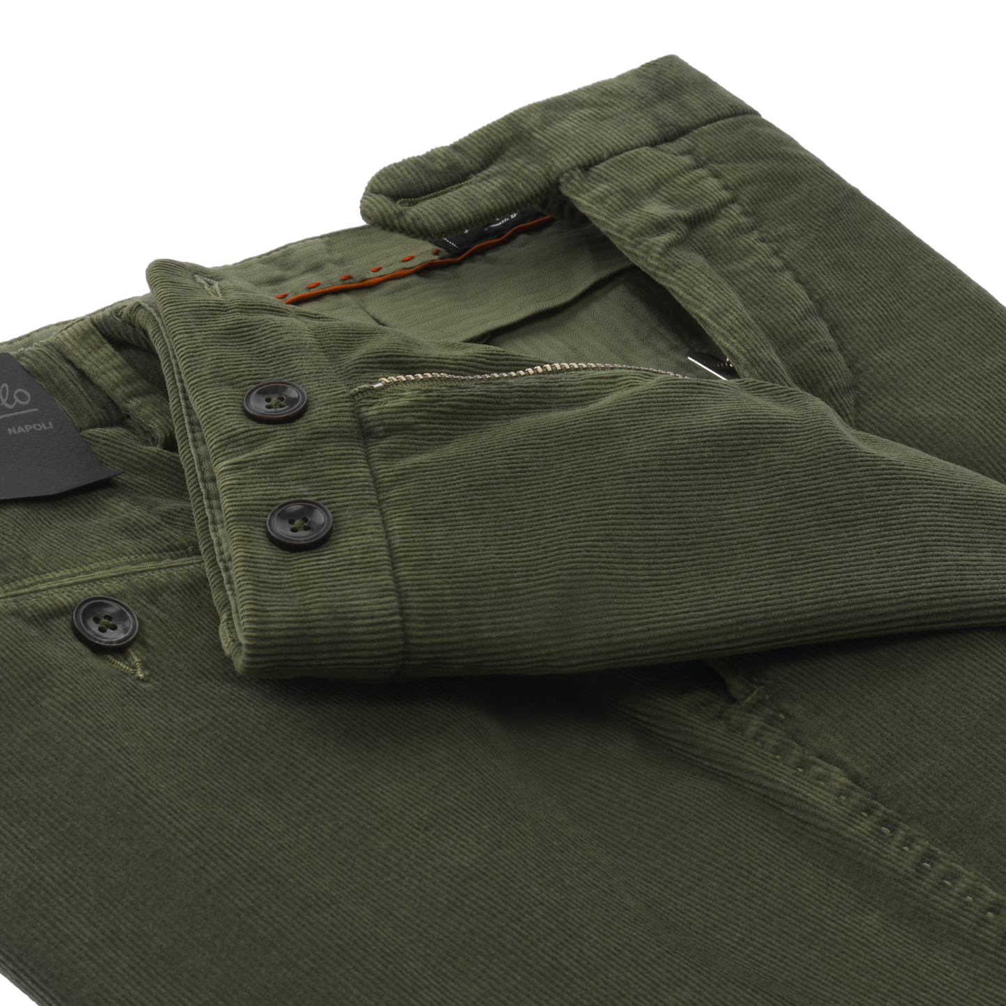 Marco Pescarolo Slim-Fit Stretch-Cotton and Cashmere-Blend Velvet Trousers in Olive Green - SARTALE
