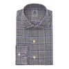 Finamore Checked Linen Shirt in Grey - SARTALE