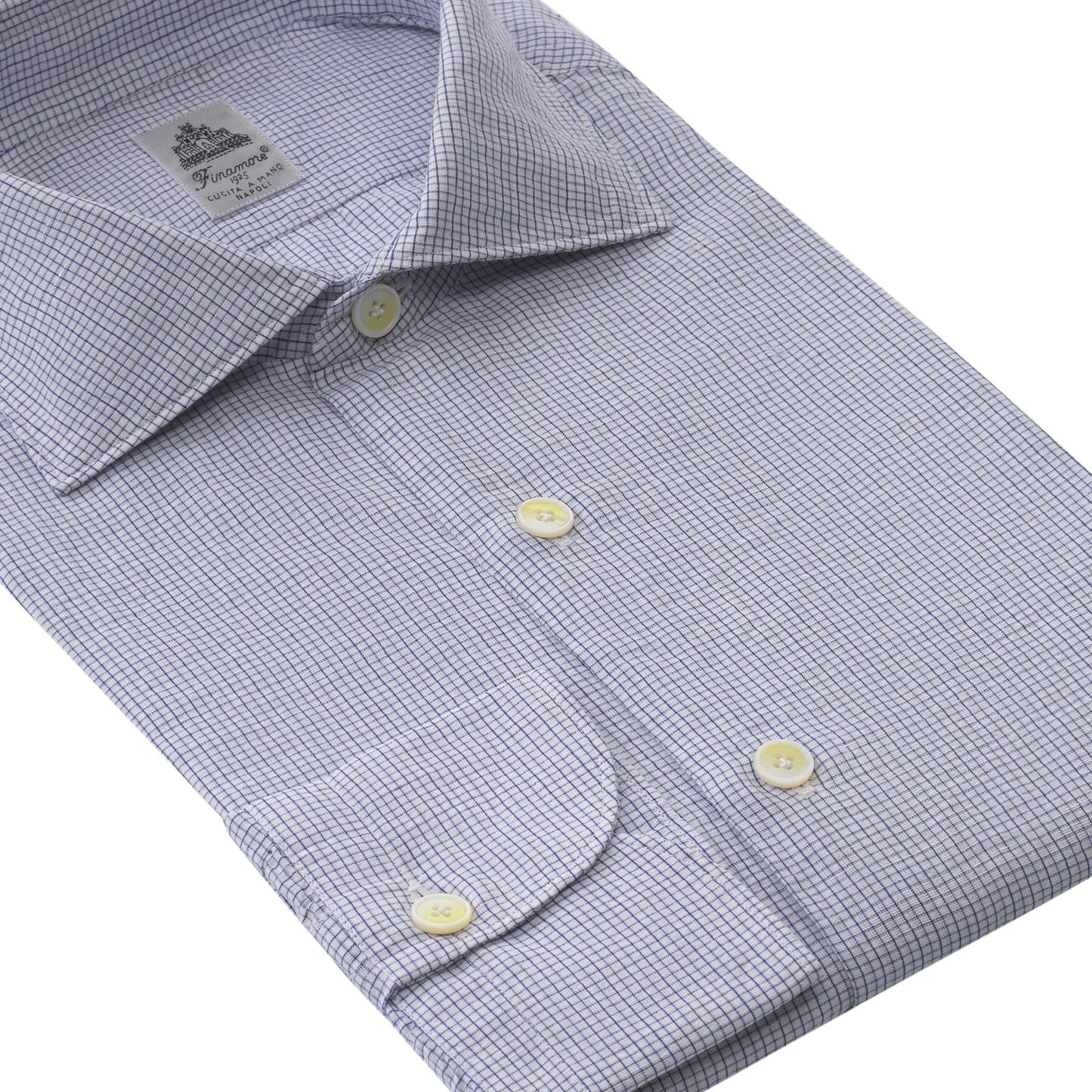 Finamore Cotton and Linen-Blend Shirt in Light Blue - SARTALE