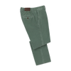 Slim-Fit Stretch-Cotton Velvet Trousers in Green