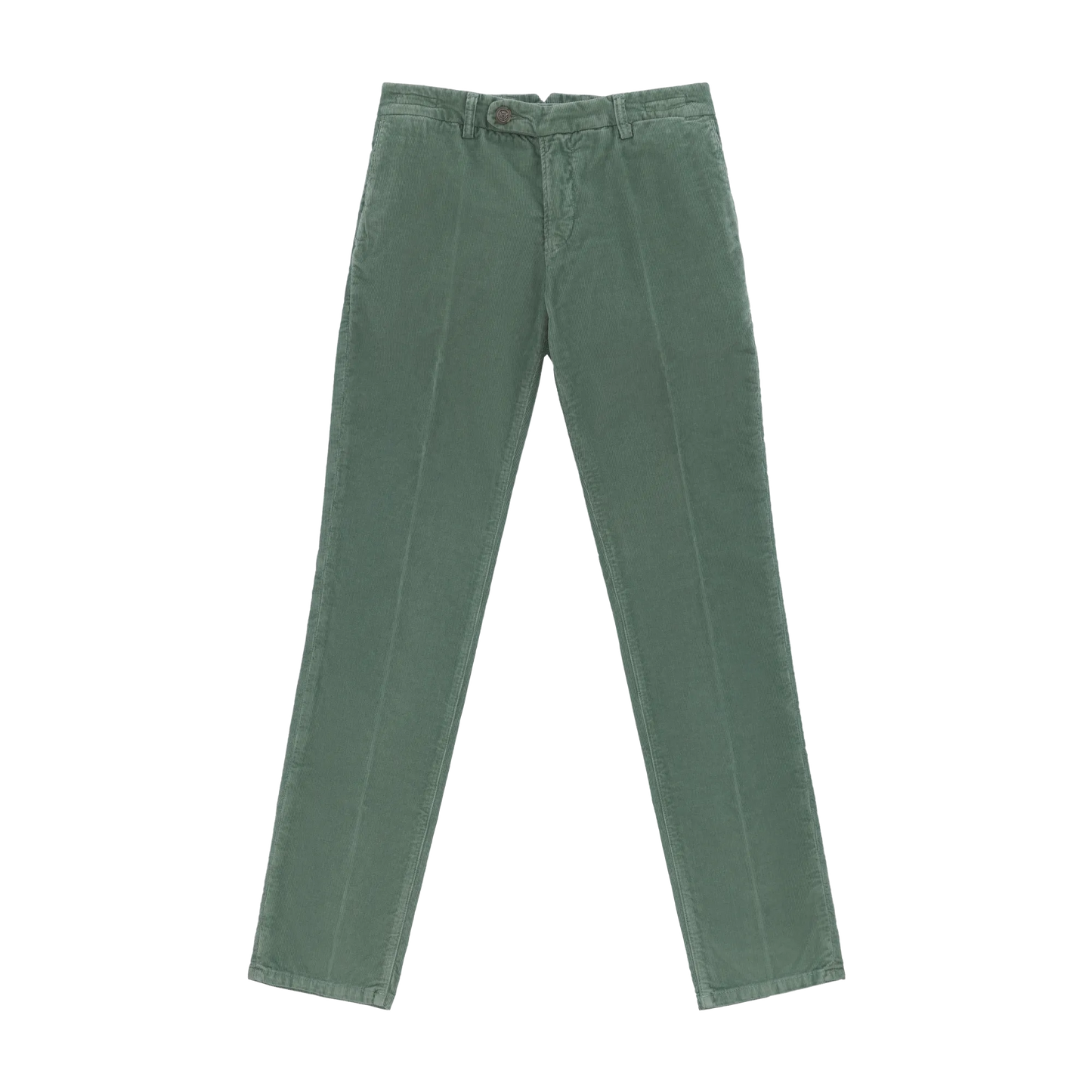 Slim-Fit Stretch-Cotton Velvet Trousers in Green